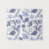 LavendelSeashells Wandteppich (Vorderseite (Horizontal))