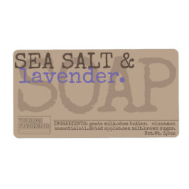Lavendelseife handgefertigt Rustikale Sticker Vint