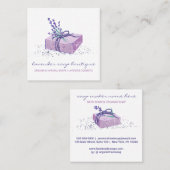 Lavendelseife Lila Bath Kosmetik Quadratische Visitenkarte (Vorne/Hinten)