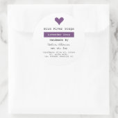 Lavendelseife mit Zutaten Runder Aufkleber (Tasche)