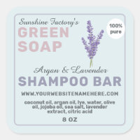 Lavendelseife Shampoo Bar Pastel Blau Lila