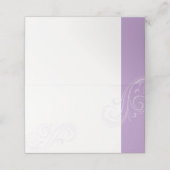Lavendelsitzkarte, Caroline Wedding Collection Platzkarte (Außenseite Aufgefaltet)