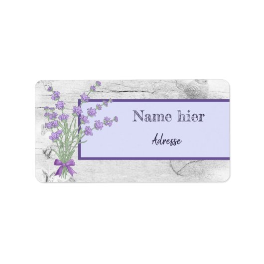 Lavendelstrauss Adressaufkleber (Vorne)