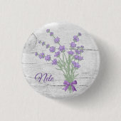 Lavendelstrauss, personalisiert button (Vorderseite)