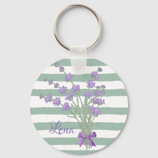 Lavendelstrauss, personalisiert schlüsselanhänger (Vorderseite)