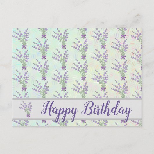 Lavendelstrauß Postkarte (Vorderseite)
