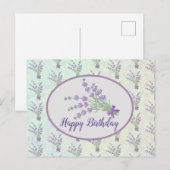 Lavendelstrauß Postkarte (Vorne/Hinten)