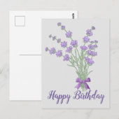 Lavendelstrauss Postkarte (Vorne/Hinten)