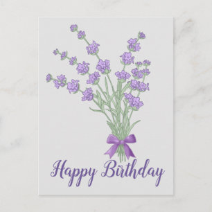Lavendelstrauss Postkarte