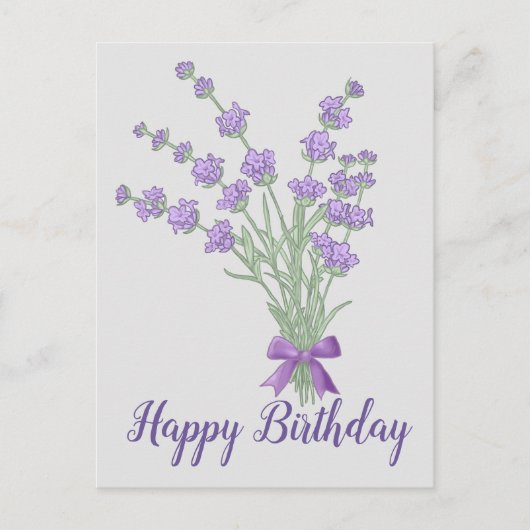 Lavendelstrauss Postkarte (Vorderseite)