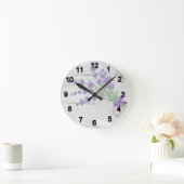 Lavendelstrauss Runde Wanduhr (Zuhause)