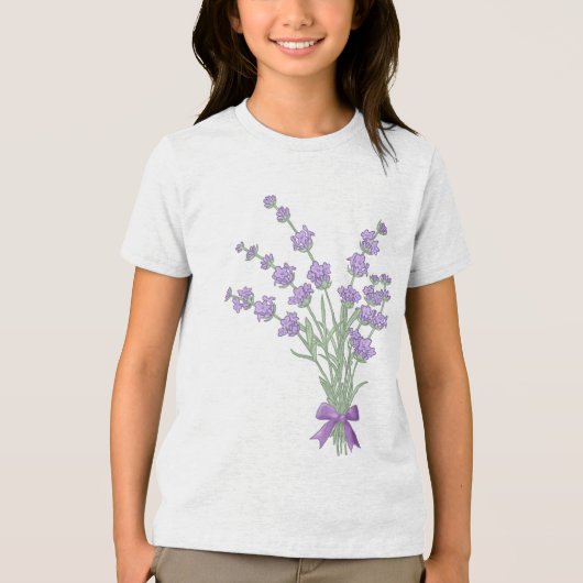 Lavendelstrauss Tri-Blend Shirt (Vorderseite)