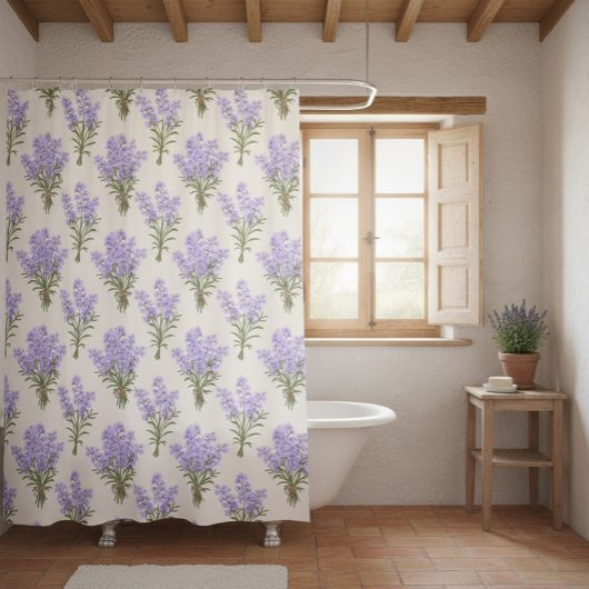 Lavendelsträuße Provence Duschvorhang