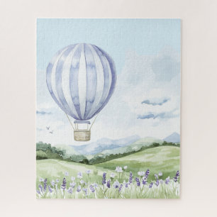 Lavendelstreifen Ballonfeld der Blumen Puzzle