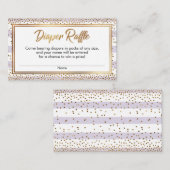 Lavendelstreifen mit oder konfetti-Windeln-Raffelk Begleitkarte (Vorne/Hinten)