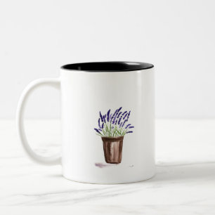 Lavendeltopf-Blume Zweifarbige Tasse