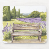 Lavendelträume-Bank Mousepad (Vorne)