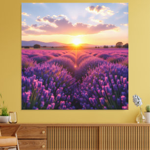 „Lavendelträume – Ruhe in Violett“ Leinwanddruck