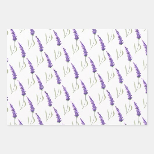 Lavendelwackelpapier Geschenkpapier Set (Vorderseite)