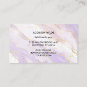 Lavendelwasser-Marmorfarbe Visitenkarte (Rückseite)