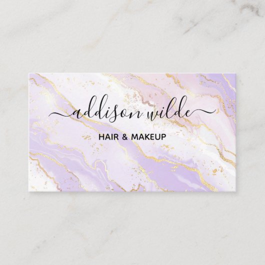 Lavendelwasser-Marmorfarbe Visitenkarte (Vorderseite)