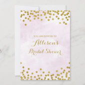Lavendelwatercolor-Goldconfetti-Brautparty Einladung (Vorderseite)