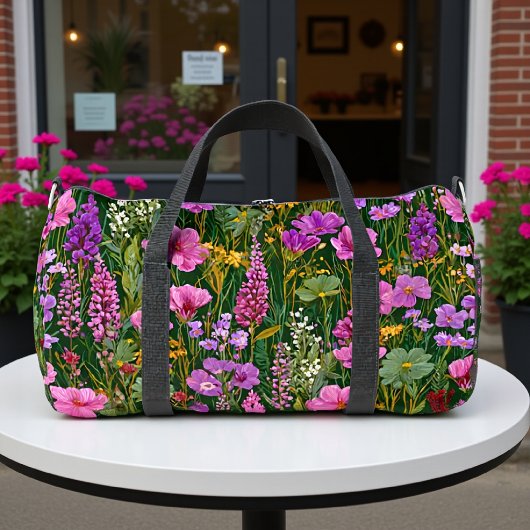 Lavendelwiese Botanischer Druck Duffle Bag