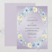 Lavendelwiese Hochzeit Einladung (Vorne/Hinten)