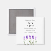 Lavendelzweige Save the Date Magnet (Vorderseite/Rückseite)