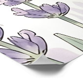Lavendelzweige Wasserfarben Botanisches Muster Poster (Ecke)
