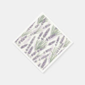 Lavendelzweige Wasserfarben Botanisches Muster Serviette (Ecke)
