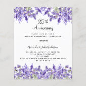 Lavender 25. Hochzeitstag Einladung (Vorderseite)