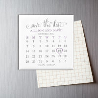 Lavender 5 Reihen Kalender Save the Date Hochzeit