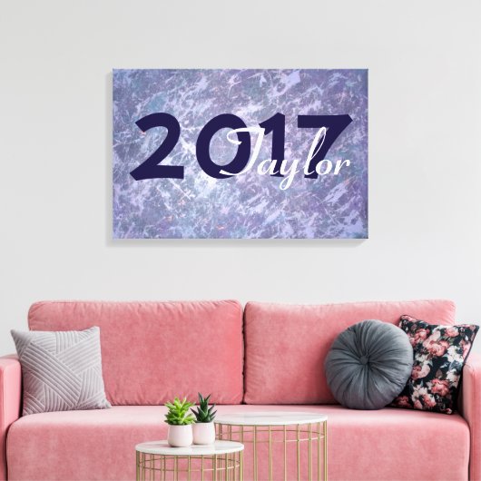 Lavender Abschluss | Chic Lila Lilac Spritzer Leinwanddruck (Insitu (Wohnzimmer))