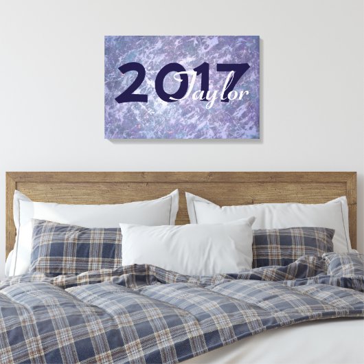 Lavender Abschluss | Chic Lila Lilac Spritzer Leinwanddruck (Insitu (Schlafzimmer))