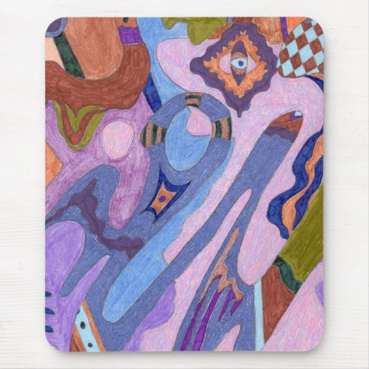 "Lavender" Abstrakte Kunst Mousepad (Vorne)