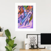 "Lavender" Abstrakte Kunst Poster (Heimbüro)