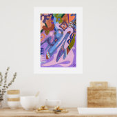 "Lavender" Abstrakte Kunst Poster (Küche)