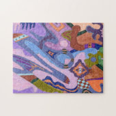 "Lavender" Abstrakte Kunst Puzzle (Horizontal)