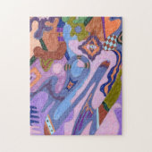 "Lavender" Abstrakte Kunst Puzzle (Vertikal)
