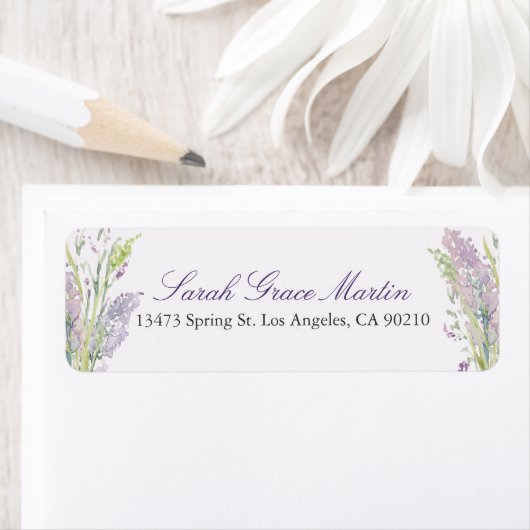 Lavender Address Labels (Insitu)