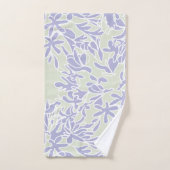 Lavender Agapanthus flower Sage Green Badhandtuch Set (Handtuch)