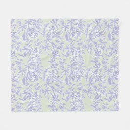Lavender Agapanthus Flower Sage Green Fleecedecke