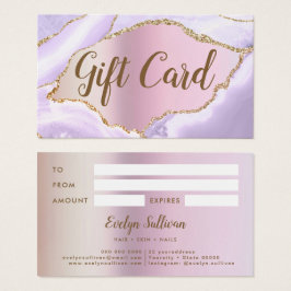 Lavender Agate Imitats Pearlescent Foil Gift Card