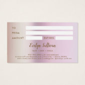 Lavender Agate Imitats Pearlescent Foil Gift Card (Rückseite)