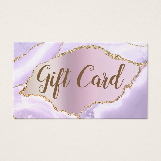 Lavender Agate Imitats Pearlescent Foil Gift Card (Vorderseite)