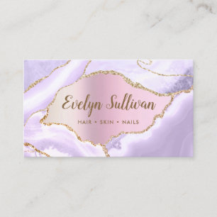 Lavender Agate Imitats Pearlescent Foil Visitenkar Visitenkarte