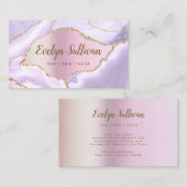 Lavender Agate Imitats Pearlescent Fox Visitenkart Visitenkarte (Vorne/Hinten)