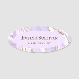 Lavender Agate Name Tag Namensschild