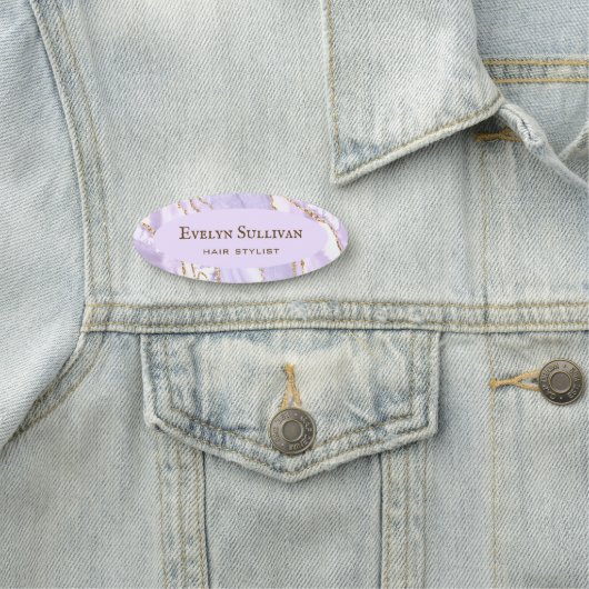 Lavender Agate Name Tag Namensschild (Beispiel)